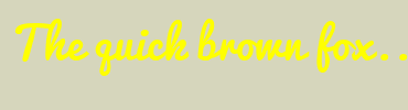 Image with Font Color FFFF00 and Background Color D6D6BC